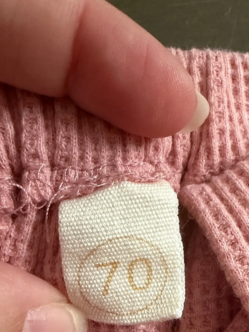 Pink Waffle Knit Romper Bodysuit w/ Rainbow Embroidered & Matching Headband